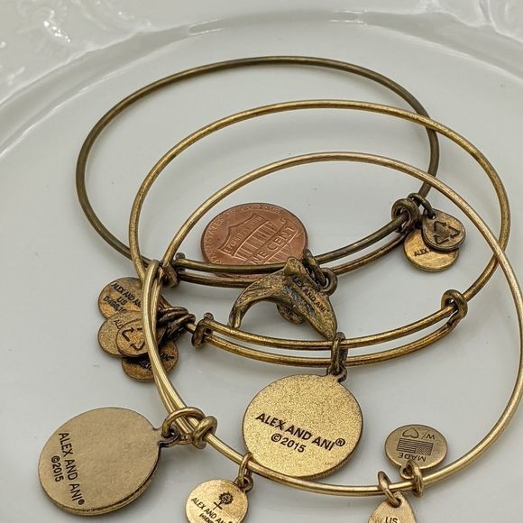 Alex and Ani Rafaleian Silver Set of 3 Bracelets - Picture 10 of 10